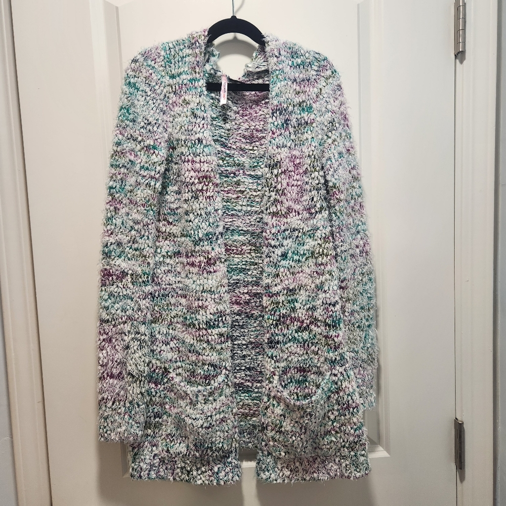 Women's Long Fuzzy Cardigan